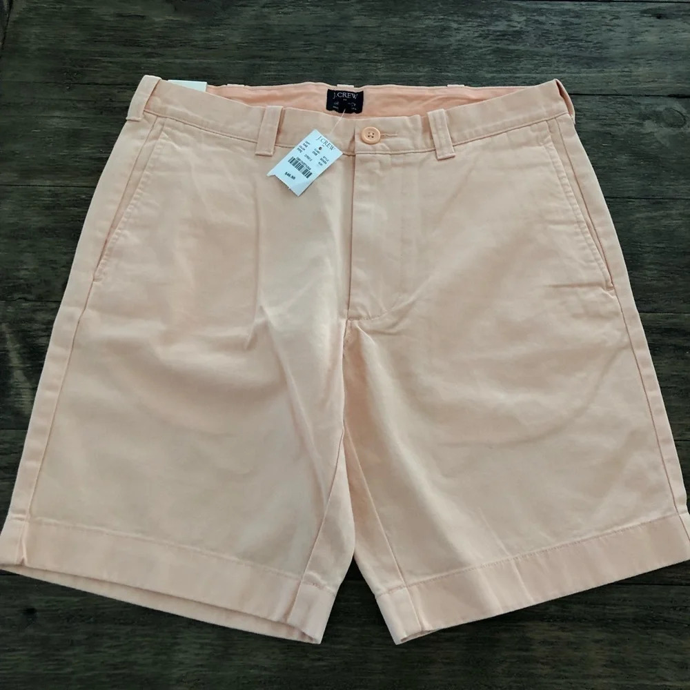 NWT J Crew Factory Mens‎ 31 waist Gramercy Shorts 9” inseam Peach Orange New